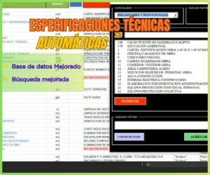 PLANTILLA - ESPECIFICACIONES TÉCNICAS PRO (ODBC)