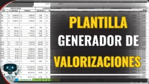 PLANTILLA - VALORIZACIONES DE OBRA